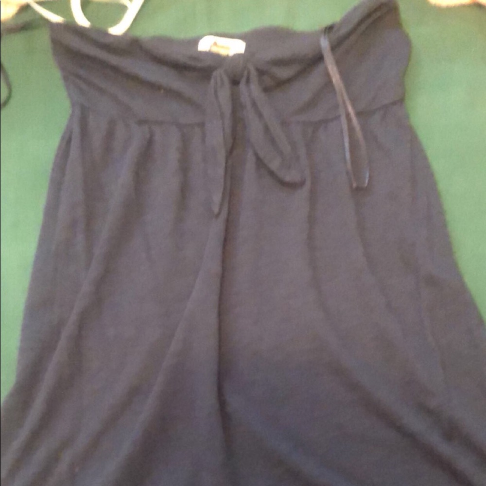 strapless flowy top